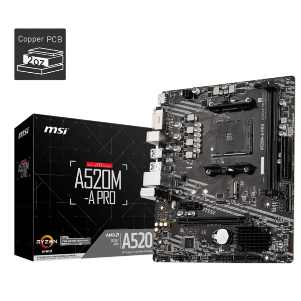 MSI A520M-A PRO AMD AM4 MATX Gaming Motherboard