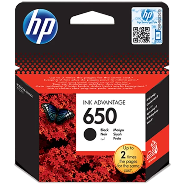 HP 650 Black Ink Advantage Cartridge