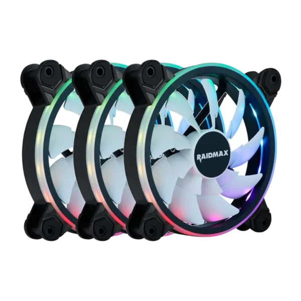 Raidmax NV-T120FBR3 120mm 3Pin ARGB 3Pack Case Fan - Image 2