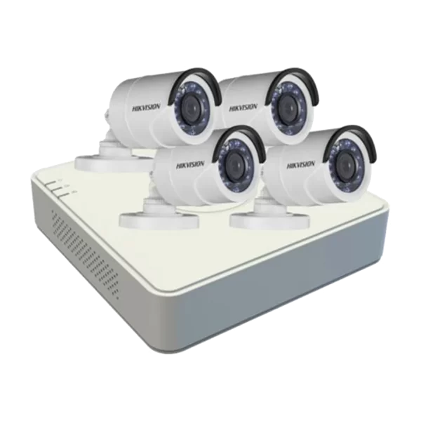 Hikvision Analogue Bullet 720p 4ch Turbo HD Kit