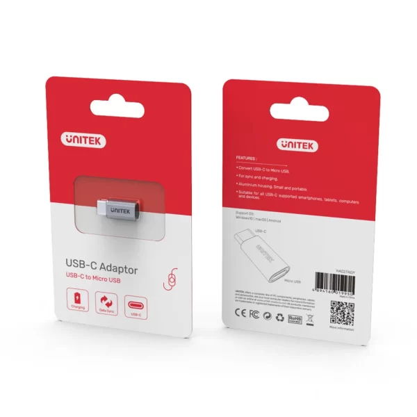 Unitek USB-C to Micro USB Adapter - Image 3