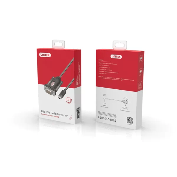 Unitek USB-C to Serial RS232 Cable - Image 4