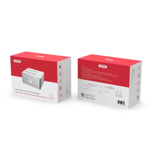 Unitek USB3.1 to SATA6G 2.5"/3.5" Dual Bay Station - Image 4