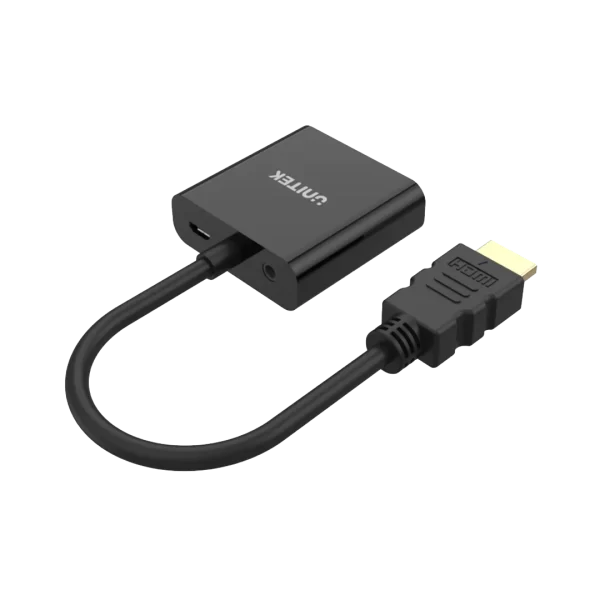 Unitek HDMI to VGA Adapter with 3.5mm for Stereo Audio - Image 2
