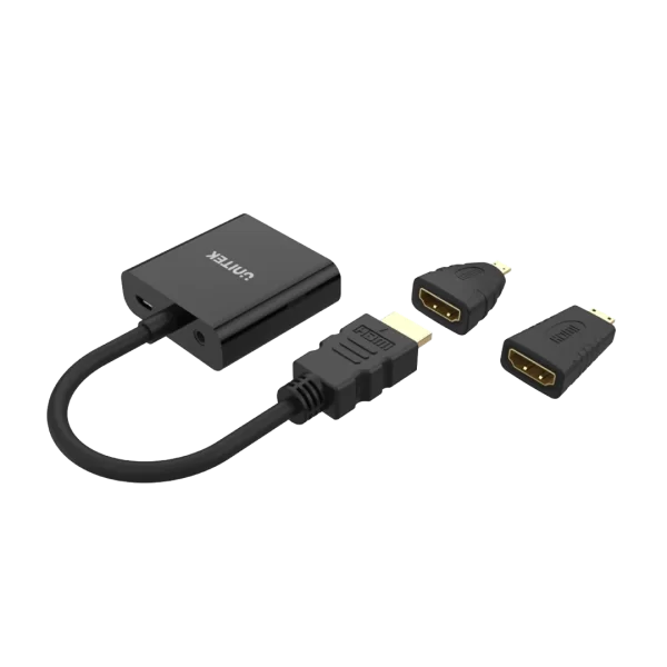 Unitek HDMI to VGA with Audio Mini & MHDMI Adapter - Image 2