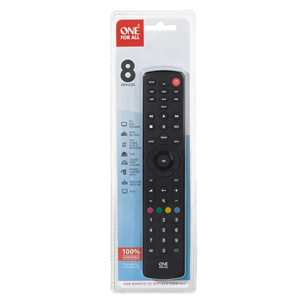 One For All Contour 8 Universal TV Remote Black (URC1280) - Image 3