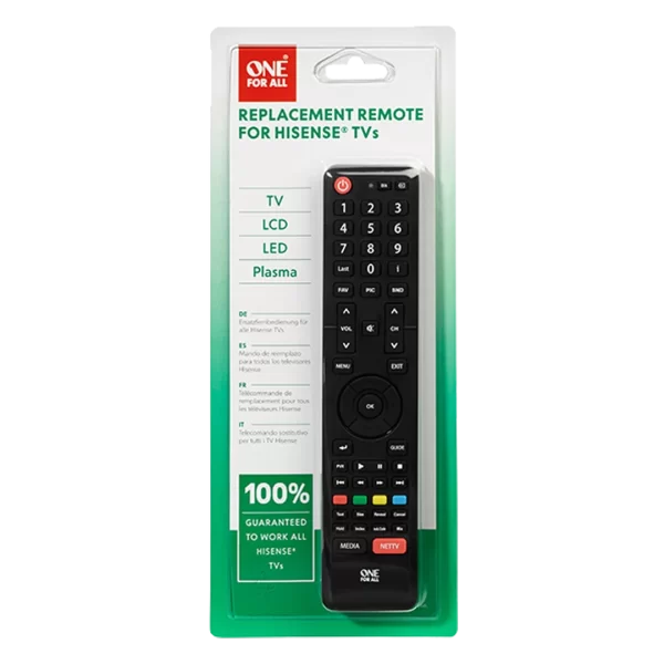 One For All Universal Hisense TV Remote Black (URC1916) - Image 3