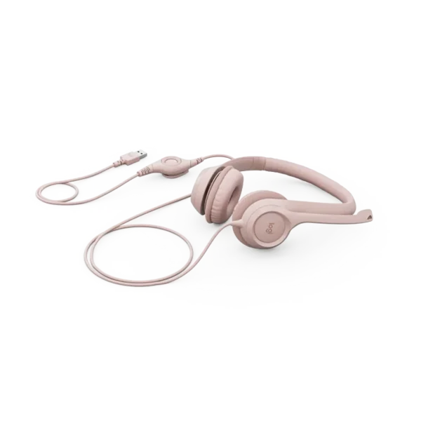 Logitech H390 USB Computer Headset - Rose - Image 2