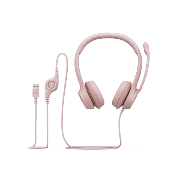 Logitech H390 USB Computer Headset - Rose - Image 4