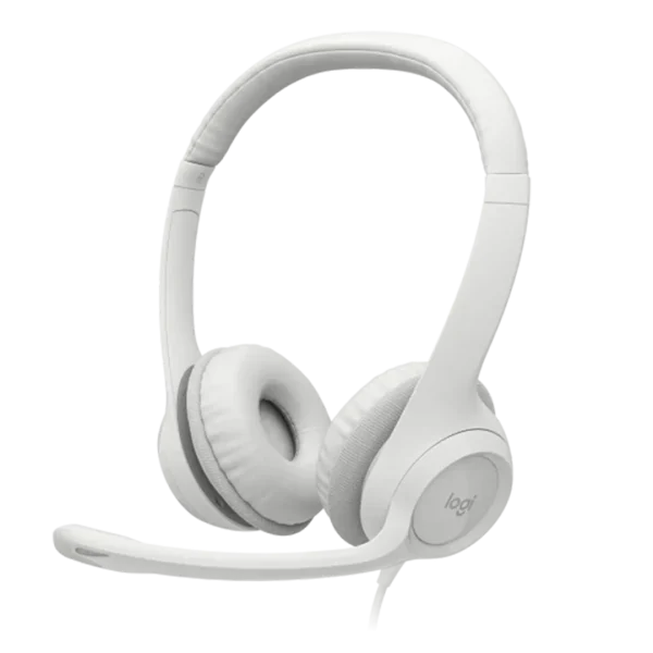 Logitech H390 USB Computer Headset - White