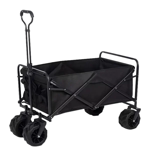 Collapsable Beach Folding Trolley/Wagon - Black