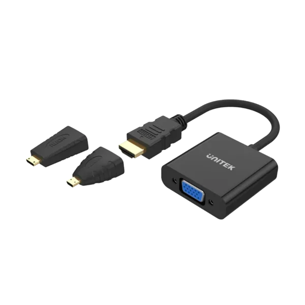 Unitek 3 in 1 HDMI to VGA Adapter with 3.5mm for Stereo Audio