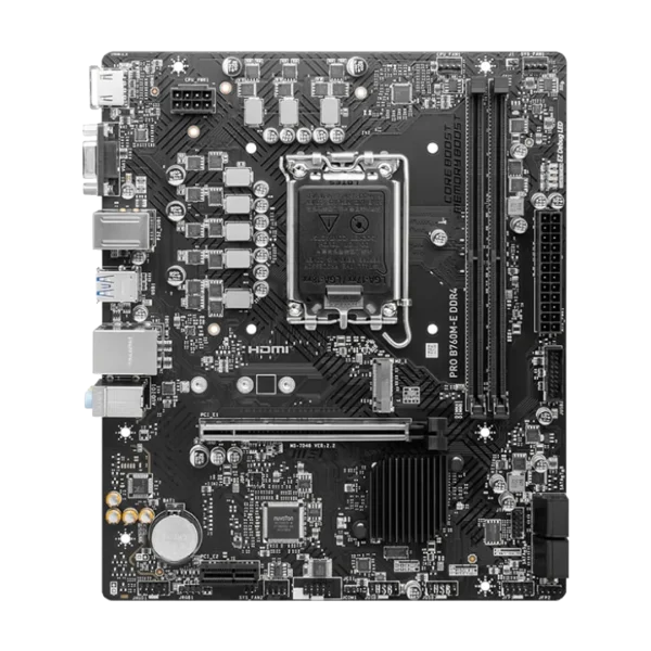 MSI PRO B760M-E DDR4 Intel LGA1700 mATX Motherboard - Image 2