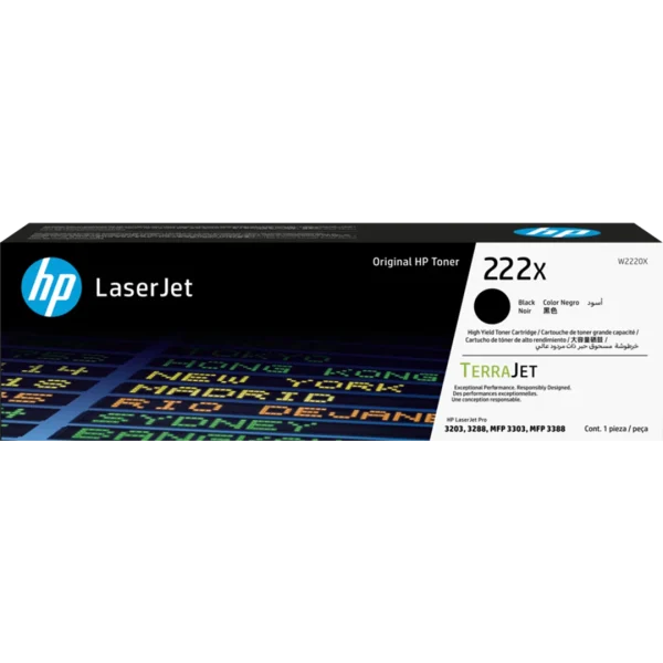 HP 222X High Yield Black Toner Cartridge