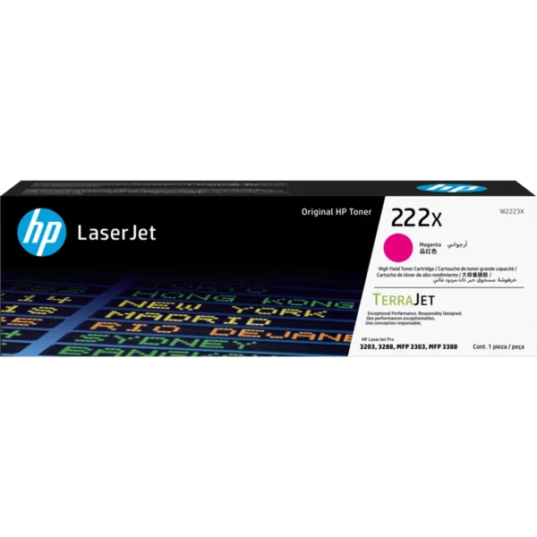 HP 222X High Yield Magenta Toner Cartridge