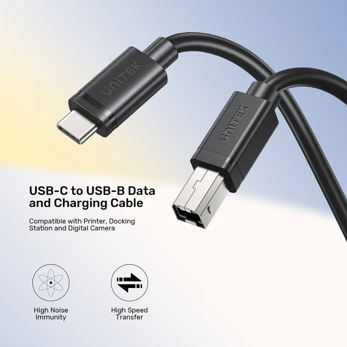 Unitek USB-C to USB-B Data and Charging Cable (C14140ABK03-2M) - Image 2